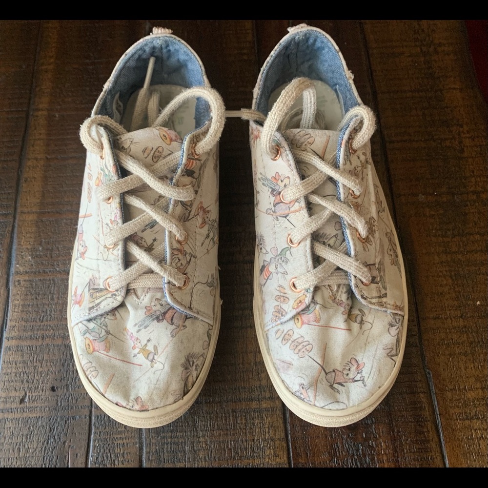 Toms Disney Girls Cinderella Mice Sneakers Size 2